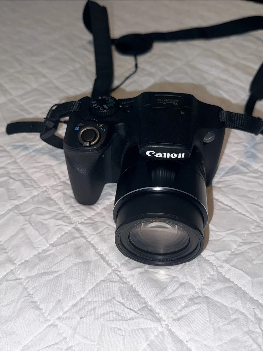 Canon PowerShot SX530 HS Digital Camera in Black with Blue Lens Accents